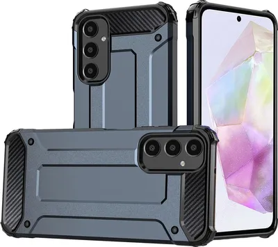 Produktbild von Mobigear Outdoor  Samsung Galaxy A16 Hülle Hardcase Backcover Stoßfest - Marineblau