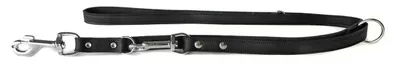 Produktbild von Das Lederband Hunde Führleine Weinheim schwarz, Länge: 200 cm / Breite: 22 mm