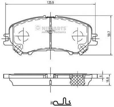 Immagine prodotto di NIPPARTS N3601111 Set pastiglie freno anteriori