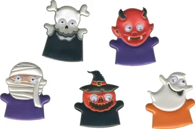 Immagine prodotto di Divertenti marionette da dito spaventose decorazione della festa di Halloween per bambini 5 pezzi colorati -