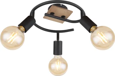 Produktbild von Globo Lighting Strahler Metall schwarz, 3x E27