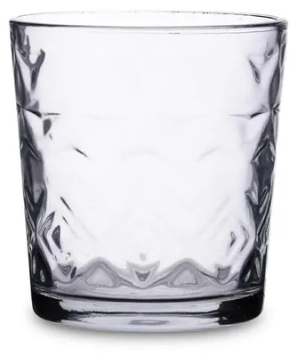 6 Gläser 26 cl, Glas, Reliefmuster, spülmaschinengeeignet