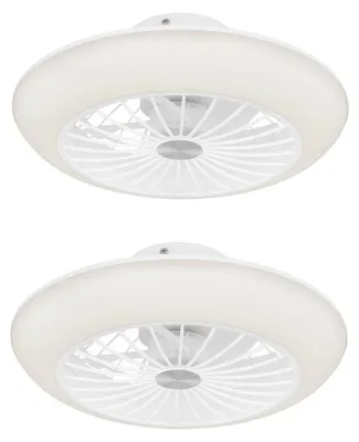 Produktbild von 2x LED Deckenventilator, 3 Stufen, weiß, D 30 cm