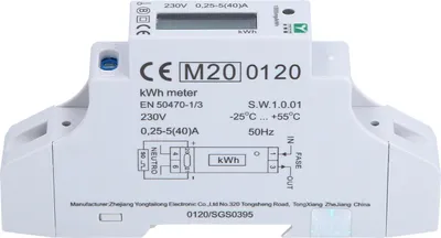 Image de KS Tools efuturo compteur d'électricité pour rail DIN, étalonné MID, 1 phase, 3,7 ou 7,4 kW