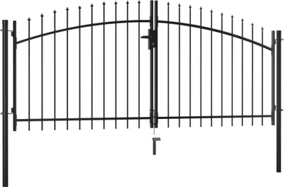 Produktbild von vidaXL Doppeltür-Gartentor Woerden mit Speerspitze 299,5 x 149,5 cm