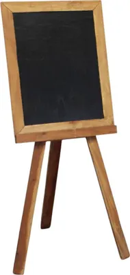 Immagine prodotto di Milani Home - lavagna pieghevole in legno di mogano, nera, da appoggio 50 x 10 x 118/125 cm