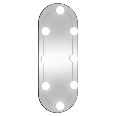 Produktbild von Wandspiegel mit LED-Leuchten 20x50 cm Glas Oval