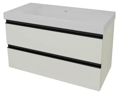 Productafbeelding van Kolpa HARMONY badkamerkast met wastafel (opbouwmodel), model OUHW 100 LG