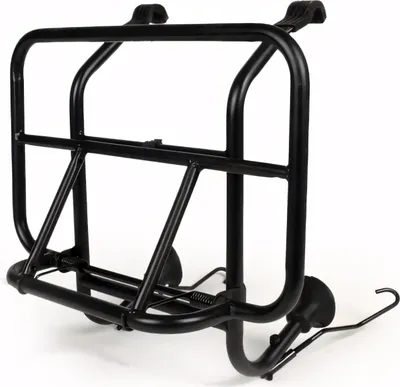 Produktbild von Gepäckträger Moto Nostra schwarz klappbar vorne für Vespa PX 80, PX 125, PK 50