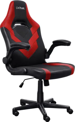 Produktbild von Trust GXT 703R Riye Gaming Stuhl Rot / Schwarz - Verstellbar, Klappbare Armlehnen, Atmungsaktiv, Belastbarkeit bis 140kg