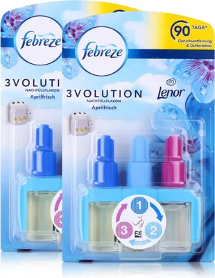 Produktbild von Febreze 3Volution Duftstecker Nachfüllflakon Lenor Aprilfrisch 20ml (2er Pack)