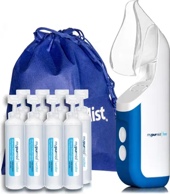 Produktbild von MYPURMIST FREE Tragbarer Dampfinhalator, Sofortiger Vaporisator & Luftbefeuchter, Selbstreinigend, Kabellos & Wiederaufladbar, Ultra-Reiner Heißdampf für Nasennebenhöhlen & Atemwohlbefinden