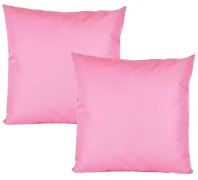 Produktbild von JACK 2er Set 50x50cm Outdoor Kissenhülle Kissenbezug Wasserfest Sitzkissen Lounge Kissen Garten Stuhl Lotus Effekt, Farbe:Rosa