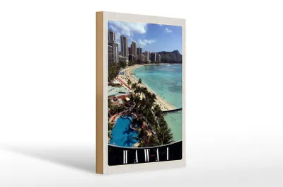 Produktbild von Holzschild Reise 20x30cm Hawai Insel Amerika USA Urlaub