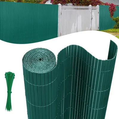 Obrázek produktu pro UISEBRT Privacy screen mat PVC soukromí plot zelený Windbreak pro zahradu balkon a terasu 160x400cm Stabilní tvar W