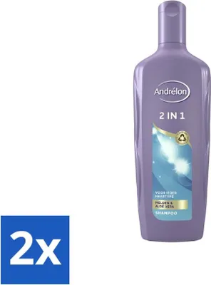 Obrázok produktu pre Andrélon Šampón 2 v 1 - Čistí a ošetruje - 300 ml - Hodnotné balenie - 2 kusy