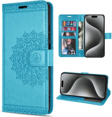 Produktbild von Hülle für iPhone 15 / 15 Pro / 15 Plus / 15 Pro Max Handyhülle Handy Tasche Etui iPhone 15 Pro Blau