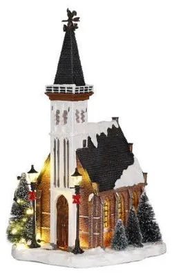 Obrázek produktu pro Luville Vánoční vesnička Kerk - 15x16x31 cm - polyresin - Multiple