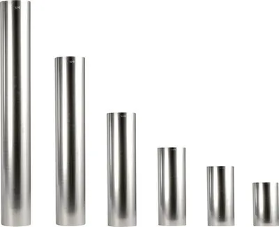 Produktbild von BERTRAMS 031609, Gerades Schornsteinrohr, Silber, Stahl, 400 °C, 11 cm, 500 mm