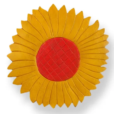 Produktbild von Tokoindah Kinderhocker Blume – Schemel aus Massivholz, in Handarbeit gefertigt & bemalt, runder Sitzhocker fürs Kinderzimmer