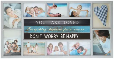Image de Cadre photo YOU ARE LOVED pour 10 photos 74x38 cm Tableau photo mural Porte-photos