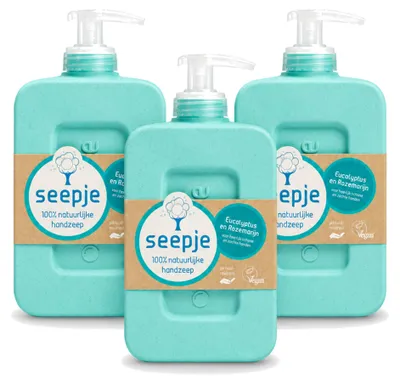 Produktbild von 3 x Seepje Handseife Eucalyptus und Rosmarin - 300 ml - Vorteilspackung - 3 Stücke