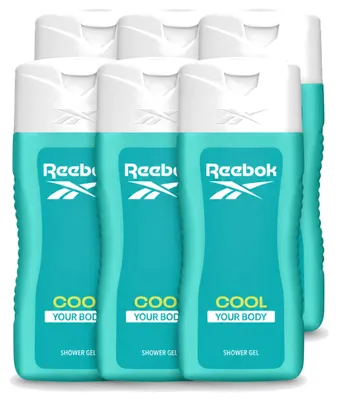 Obrázok produktu pre 6 kusov gélu na sprchovanie Reebok Cool Your Body – 400 ml – výhodný balík