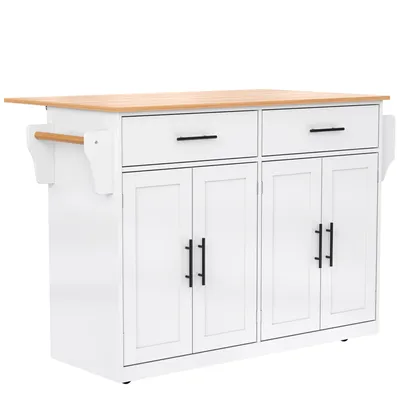 Produktbild von Servierwagen mit klappbarer Tischplatte, 120x46(70)x91 cm, weiß
