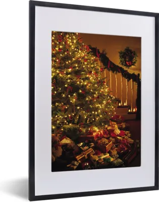 Produktbild von MuchoWow® MuchoWow® Gerahmtes Poster Weihnachten - Weihnachtsbaum - Weihnachtsschmuck 30x40 cm - Poster mit zchwarzem Bilderrahmen - Wandposter Schlafzimmer