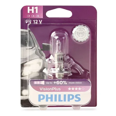 Produktbild von Philips VisionPlus 12258VPB1 Mehr Sicherheit und Komfort, 55 W, 12 V, H1, Halogen, 3250 K, 1 Stück(e)