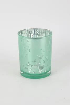 Produktbild von TrendLine Windlicht Schmetterlinge Glas Ø 10 x 12,5 cm grün