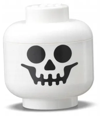 Produktbild von LEGO Mini-Aufbewahrungskopf STORAGE HEAD SKELETON 360 ml weiß