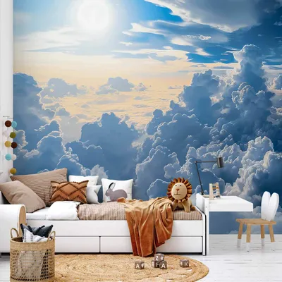 Produktbild von Selbstklebende Folie Fototapete - Symphony of Light: Sun and Clouds Collaborating on a Beautiful Sky 98x70 cm Muster b-H-10048-a-a