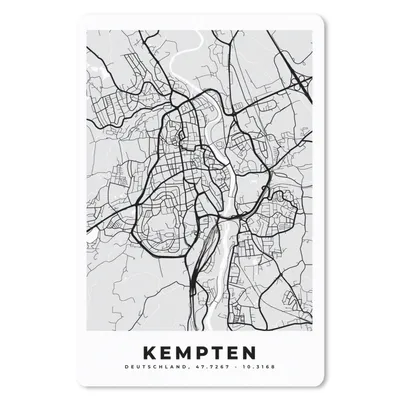 Produktbild von MuchoWow® Mauspad Mousepad Karte - Kempten - Karte - Deutschland 18x27 cm - Mousepads - Maus Mat - Pad - Mausunterlage