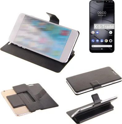 Produktbild von K-S-Trade Schutzhülle kompatibel mit Gigaset GS195 Schutzhülle Flip Cover Klapphülle Wallet Case Slim Handyhülle bookstyle schwarz