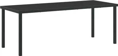 Produktbild von vidaXL Gartentisch Schwarz 200 x 80 x 73 cm Metall