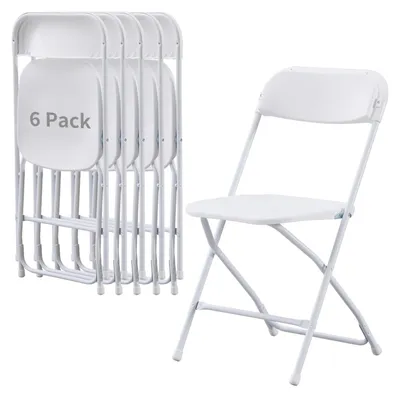 Image de Omgoods - Ensemble de 6 chaises pliantes avec cadre métallique