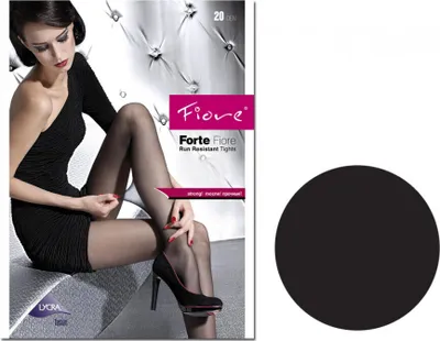 Produktbild von Forte Fiore Damenstrumpfhose 20 den Schwarz 4