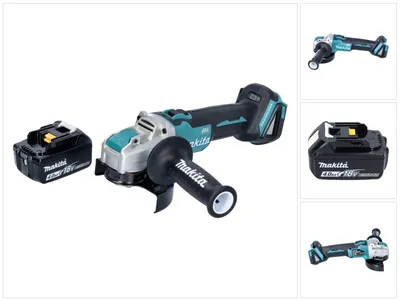 Zdjęcie produktu dla Makita DGA 521 M1X1 Akumulatorowa szlifierka kątowa 18 V 125 mm X-LOCK Bezszczotkowa + 1x akumulator 4,0 Ah - bez ładowarki