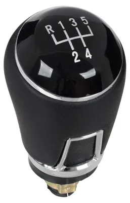 Image de VW Passat B6 06-11 Pommeau de levier de vitesses en cuir noir, 5 vitesses