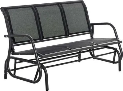 Obrázek produktu pro Outsunny Swing Bench 3-sedadlová zahradní lavička Park Bench Metal 151 x 75 x 85 cm 84B-531