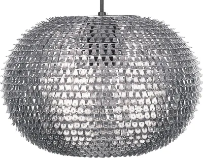 Zdjęcie produktu dla BELIANI Lampa wisząca sufitowa srebrna metalowa łuski nowoczesna
