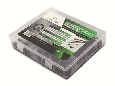 Produktbild von Quadrios LED-Sortiment Rot, Grün, Gelb, Blau, Kaltweiß, Warmweiß 20 mA 3.0 V (1801O012)