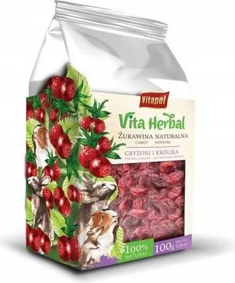 Imagen del producto de Vita Herbal Natural Cranberry para roedores y conejos, Vitapol, 30g