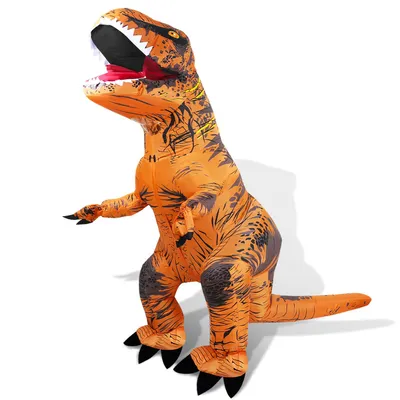 Produktbild von Faziango 2m Aufblasbares Kostüm Dinosaurier Erwachsene T-Rex Kinder Halloween Karneval Fasching Dino Kostüm
