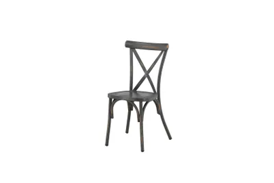 Image de Tablas chaise de jardin empilable gris foncé.