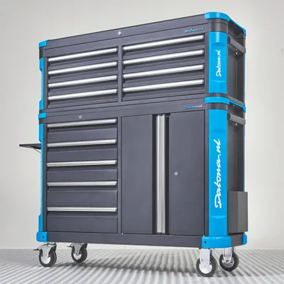 Produktbild von Bestückter Werkzeugwagen mit Werkzeugkiste XXL - Premium Serie