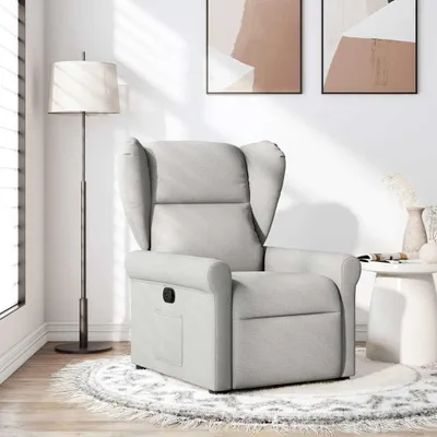 Produktbild von Sessel - Loungesessel - Fernsehsessel - Liegesessel - Stoff in Wolkenfarben - Manuelle Liegefunktion