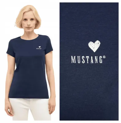Obrázek produktu pro Mustang | Dámské volnočasové tričko z bavlny, tmavě modré, velikost S