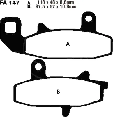 Obrázok produktu pre Brzdové doštičky na predné koleso pre Suzuki DR 650 RSEU, rok výroby 1991–1996, brzdové doštičky od EBC –